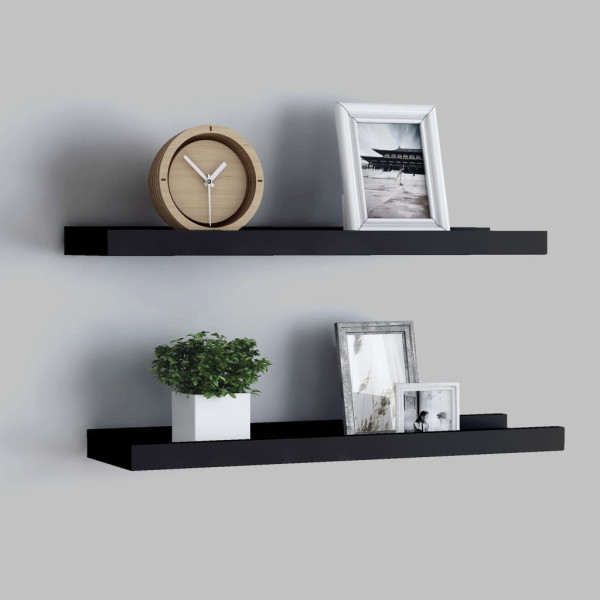 Półka na zdjęcia Czarny 40 x 9 x 3 cm MDF vidaXL
