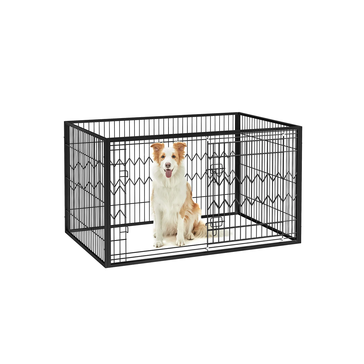 Parc pour chien 122 x 80 x 70 cm noir