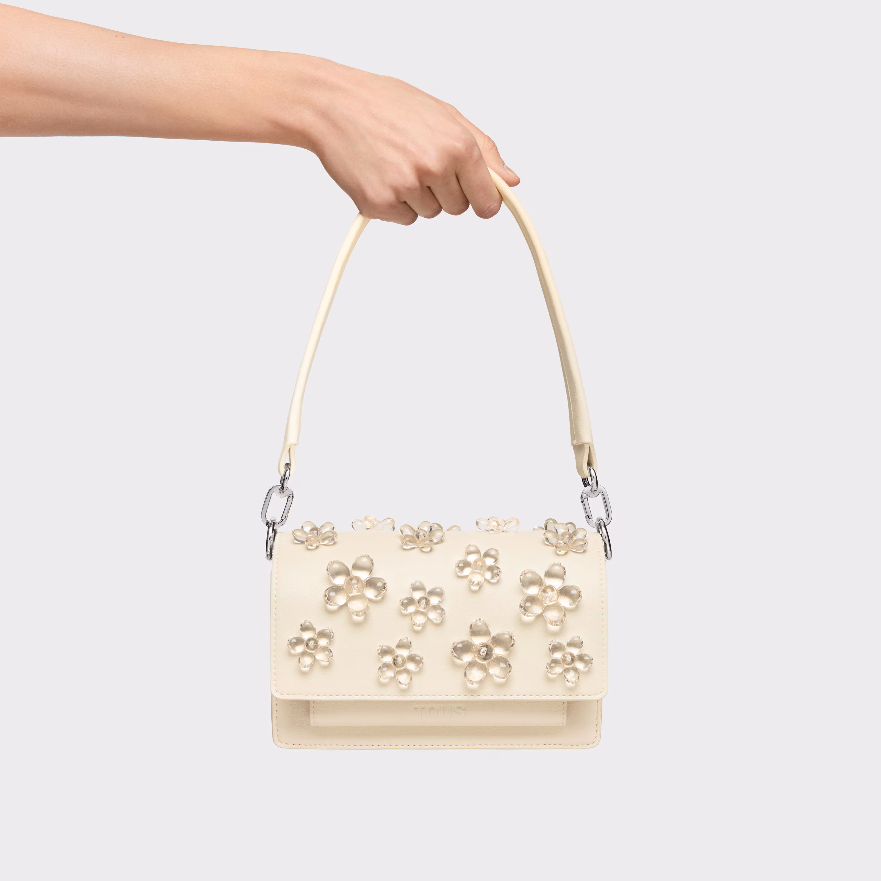 Bandolera pequeña beige Audree Daisy
