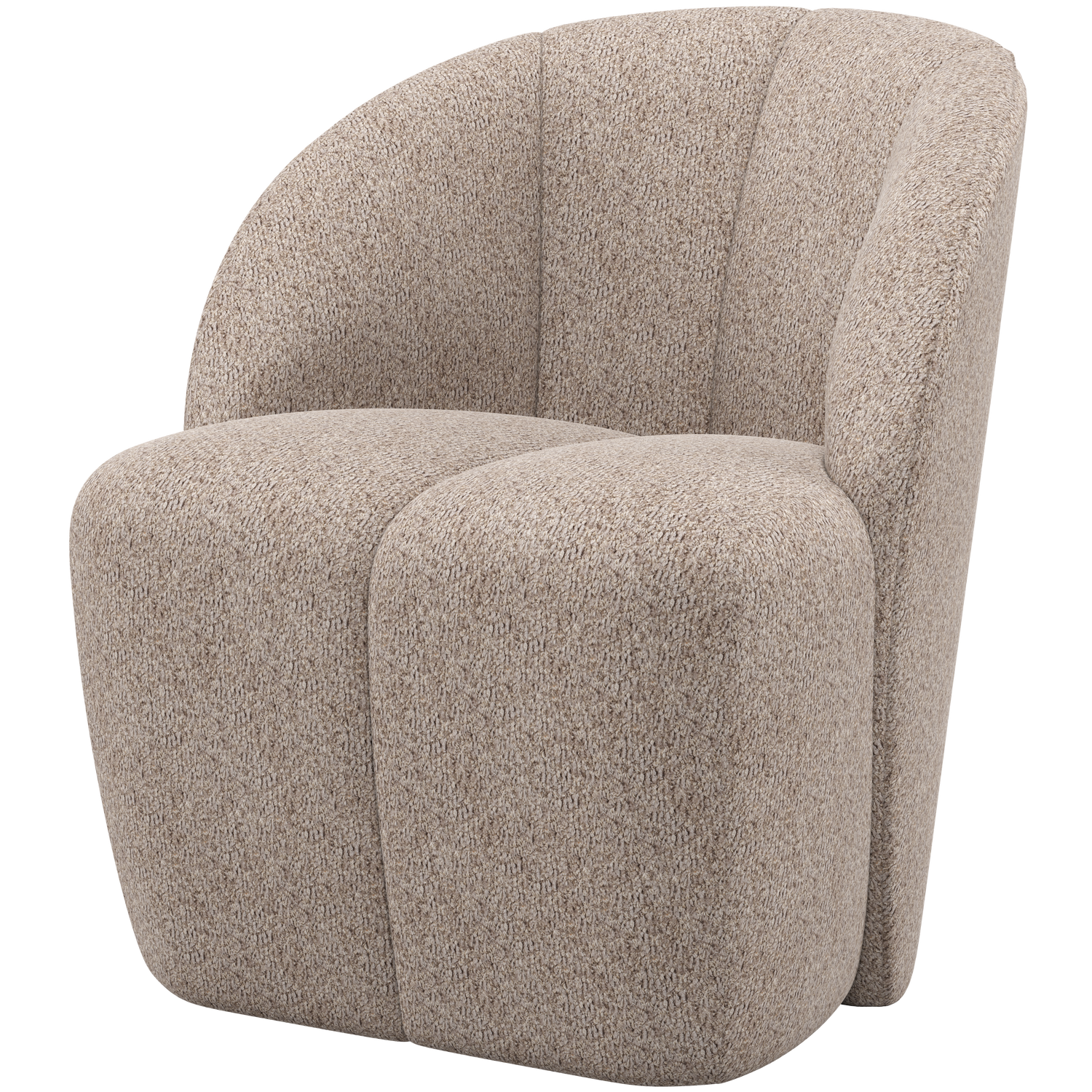 WOOOD draaifauteuil Mojo - Wollig - Donkerzand - 75x68x77