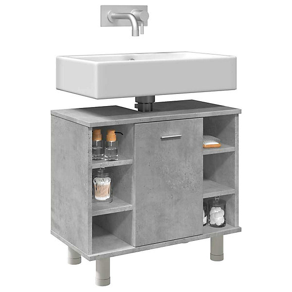 Armoire de salle de bain Gris béton 60x32x53,5 cm Aggloméré vidaXL