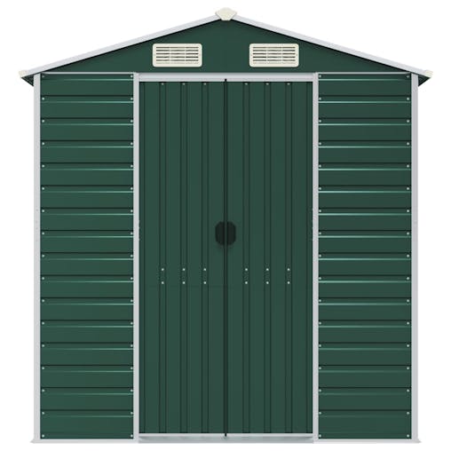 NNEVL Garden Shed Green 191x130x198 cm Galvanised Steel