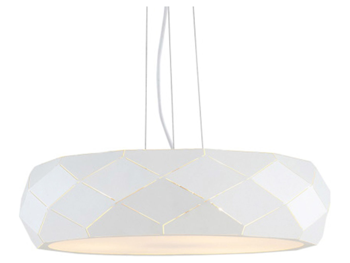 Lampa wisząca Reus3-punktowa metalowa białą
