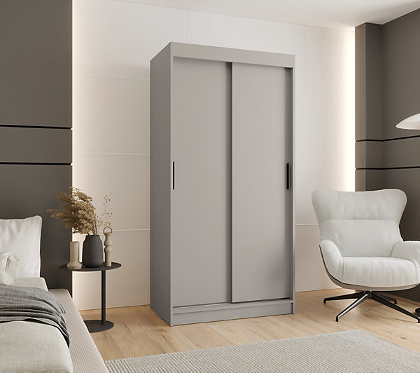 Armoire Rubino T a portes coulissanteH. 200 x L. 100 x P. 62, 2 portes