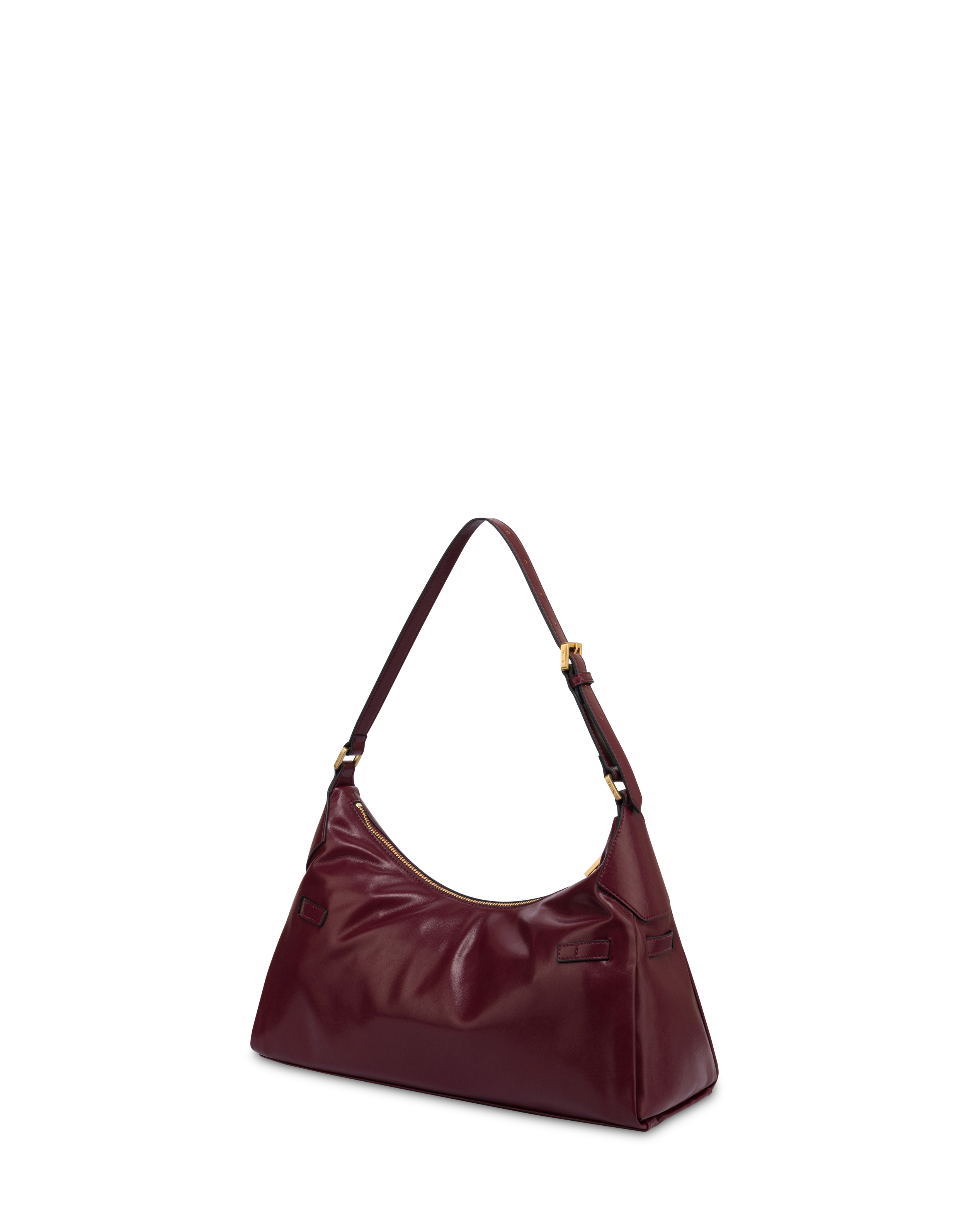 Borsa A Spalla Horizon In Lux Plain Pu Burgundy