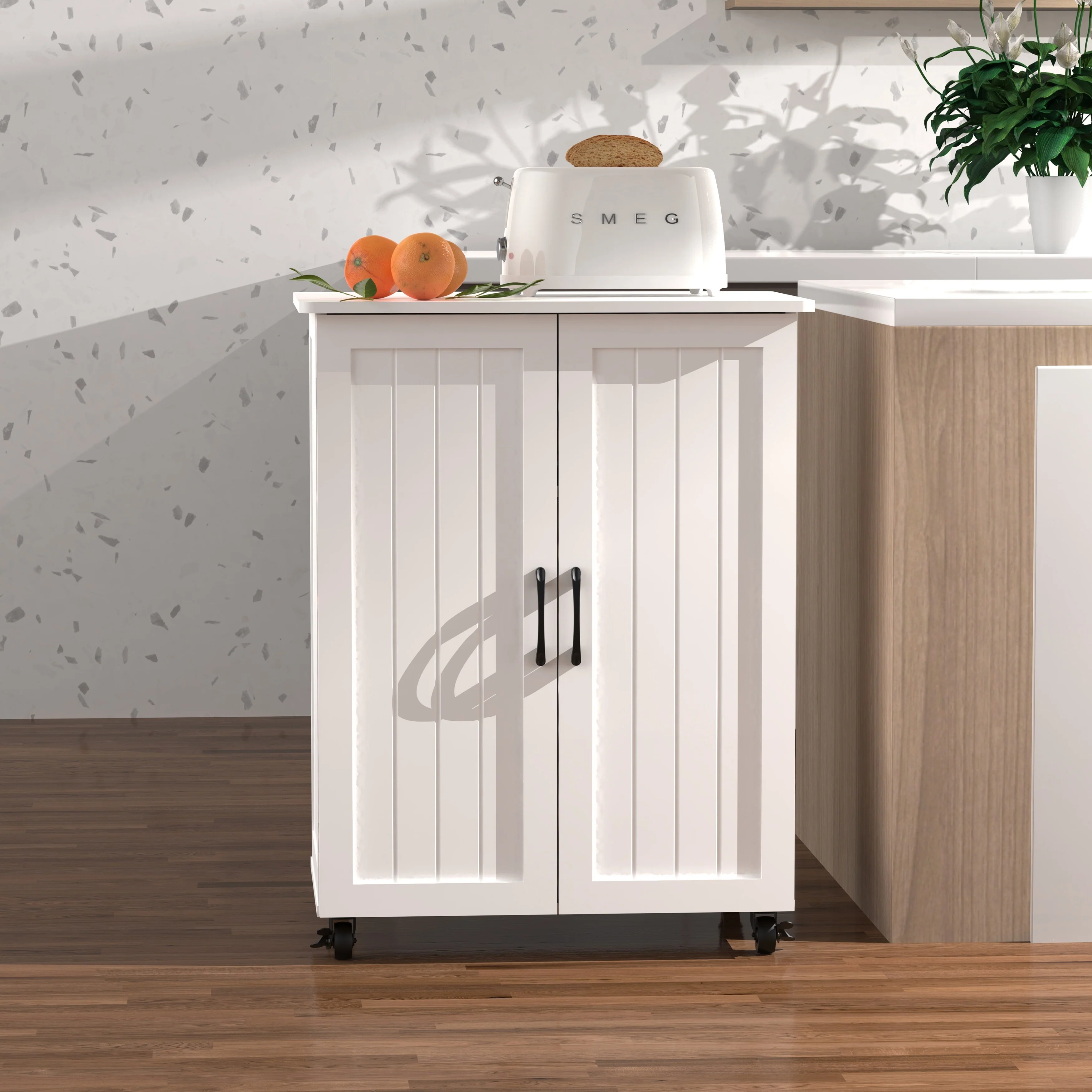 Rice door storage cabinet, exquisite craftsmanship to create, strong and durable, large capacity storage