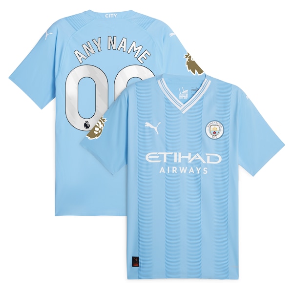 Manchester City Puma 2023/24 Authentic Custom Jersey - Sky Blue