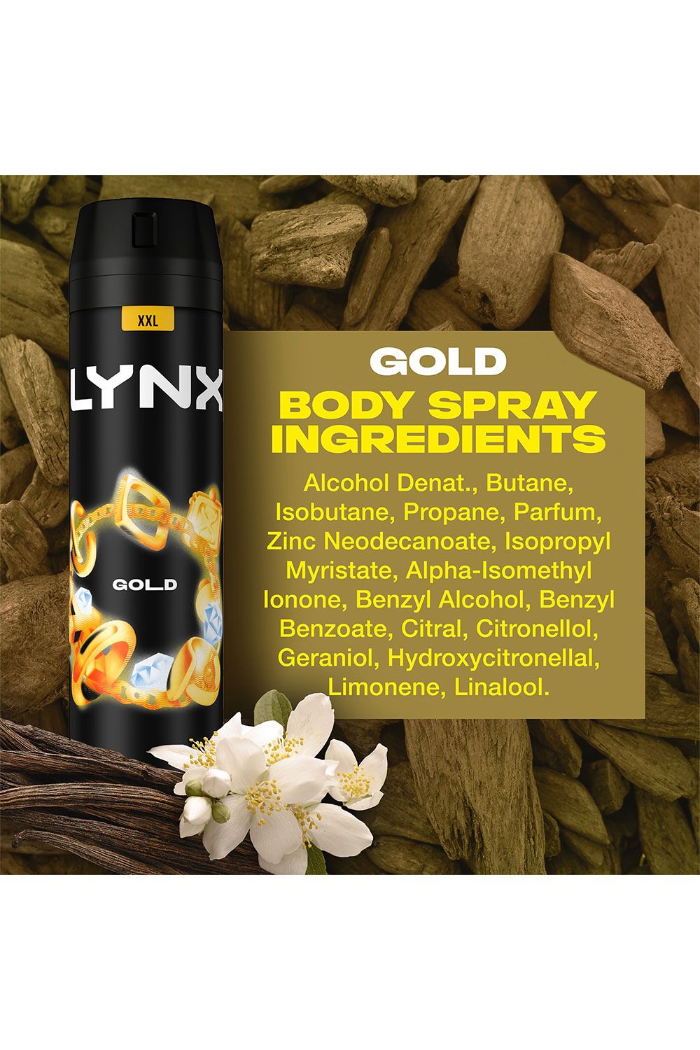Lynx XXL Gold High Definition Fragrance 'Body Spray' Deo, 6x250ml