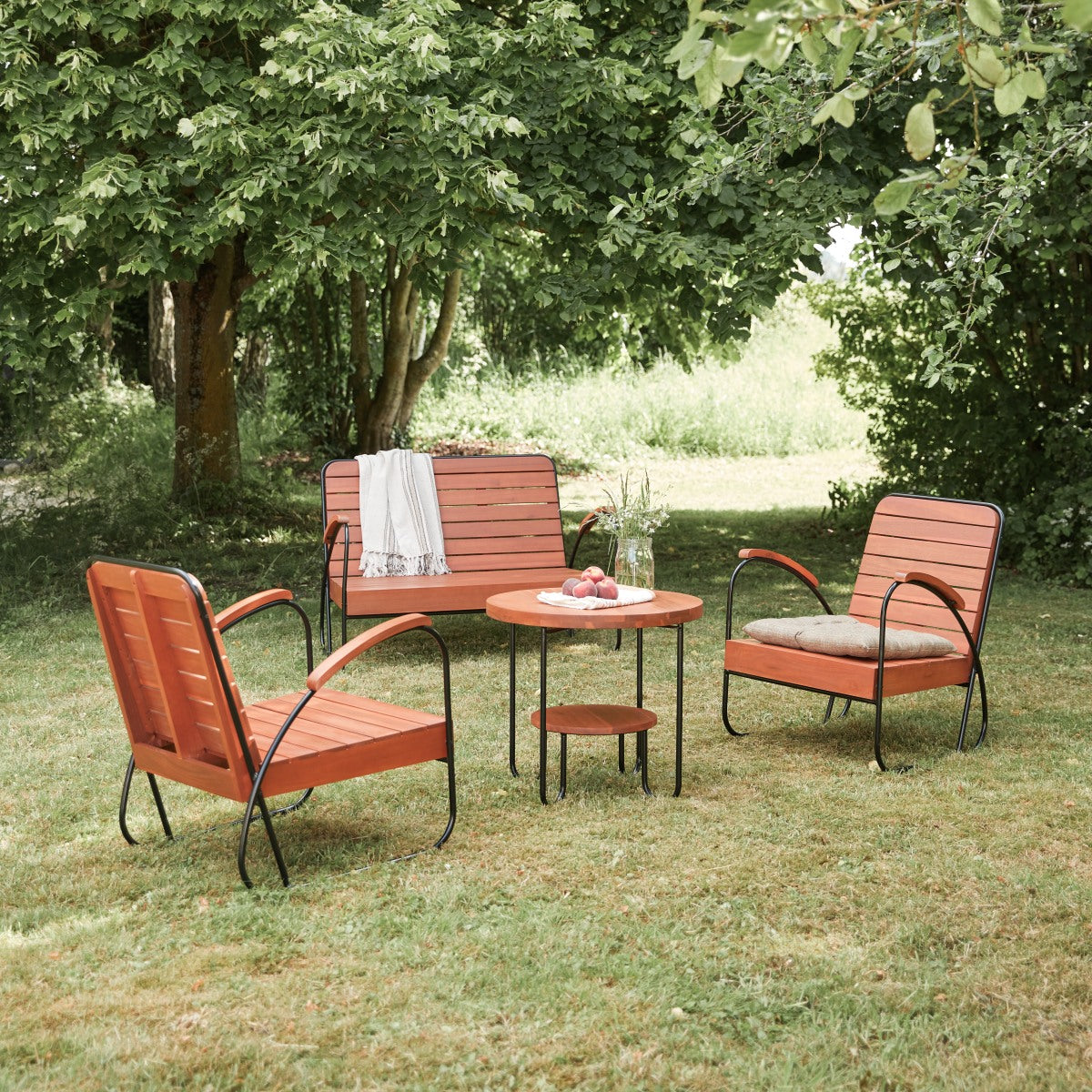 Tikamoon - Key Wood - Vierzits massief acacia loungeset