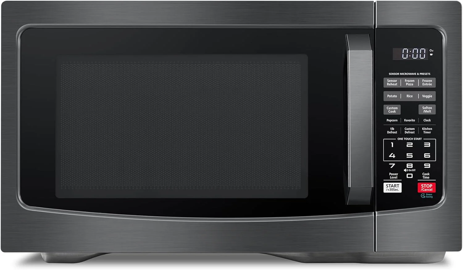 Air Fryer Combo 8-in-1 Countertop Microwave Oven, with Convection, Broil, Odor Removal Mode, 12.4 Position Memory Turntable, Child-Lock, 1.0 Cu.ft, Black Stainless Steel