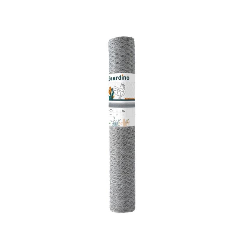 Grillage à triple torsion galvanisé Ø 13 mm 1 x 2,5 m GIARDINO