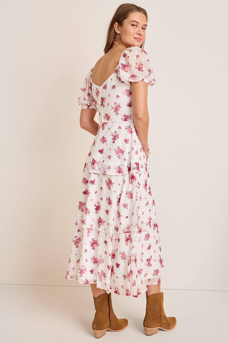 Hannah Floral Tiered Maxi Dress
