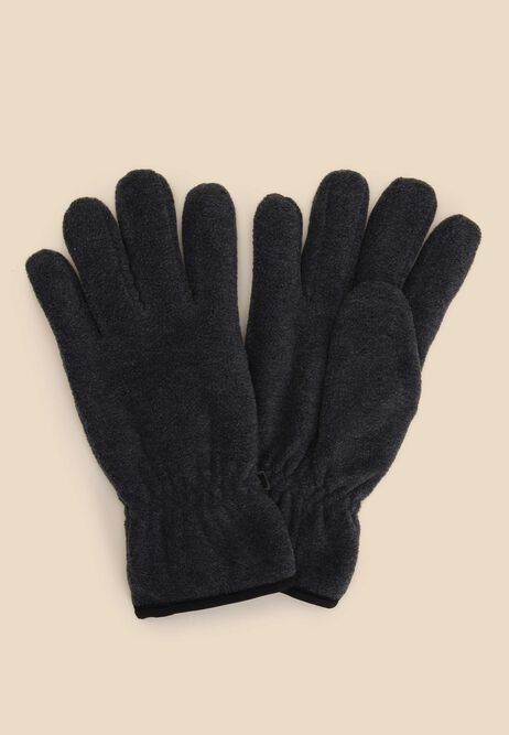 Mens Grey Fleece Thinsulate Gloves