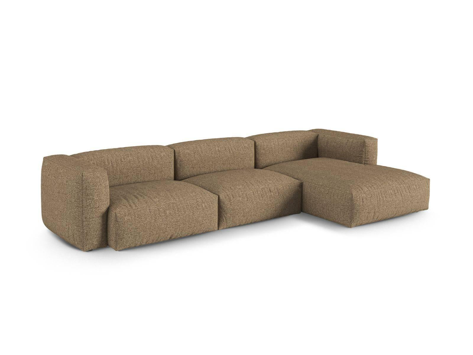 Modulaire hoekbank Martina rechts bouclé