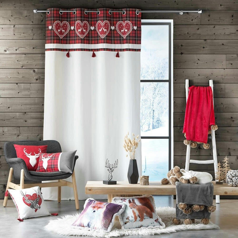 - Rideau  coton Blanc 140 X 240