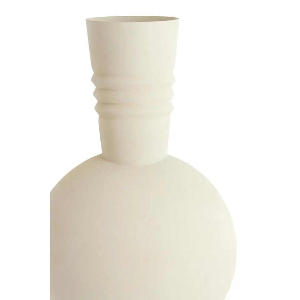 Vaas Kavansi - Mat cr&egrave;me - 21x21x60cm