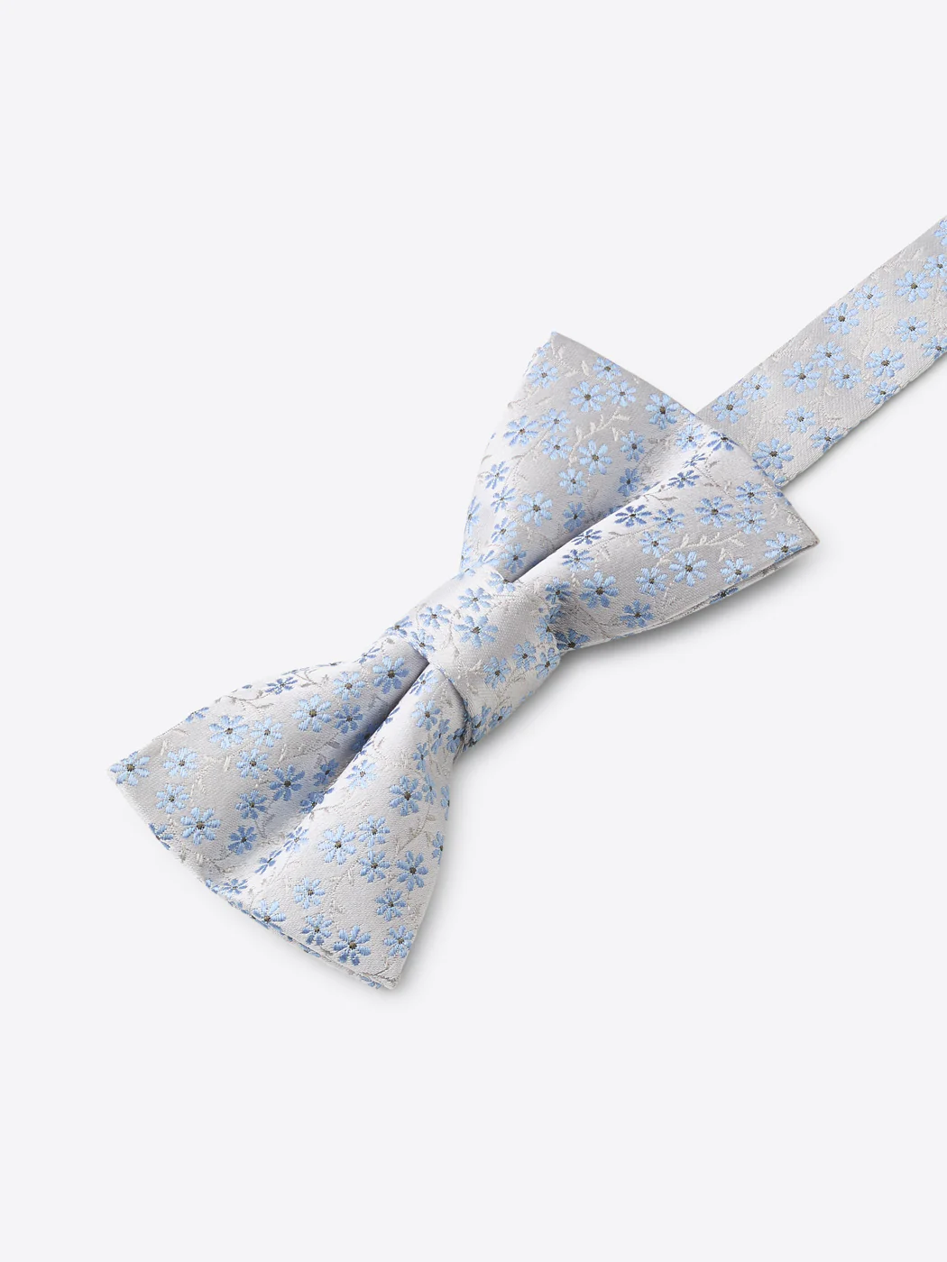 Nœud papillon en soie fleuri