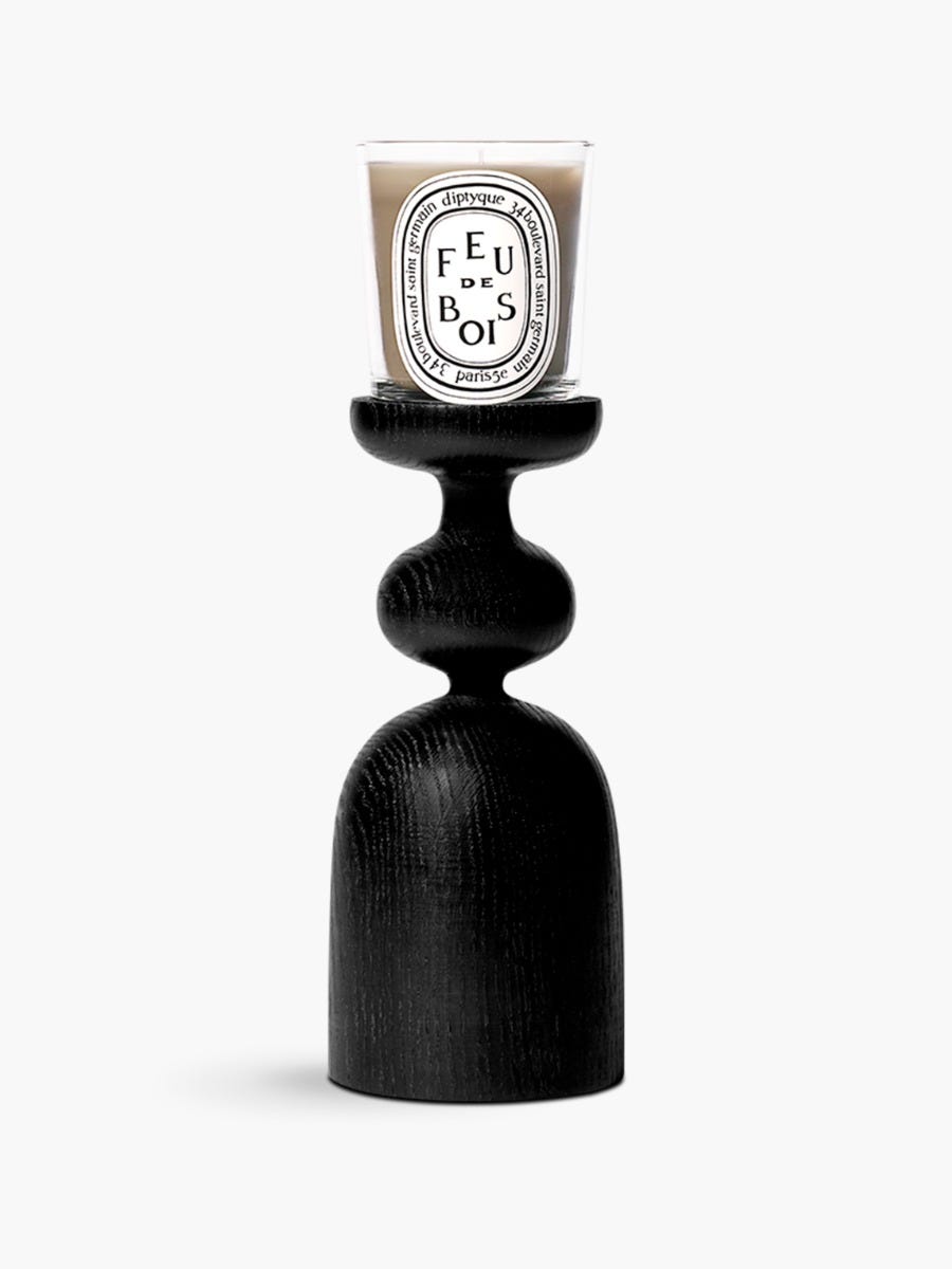 Black Pillar Candle Holder