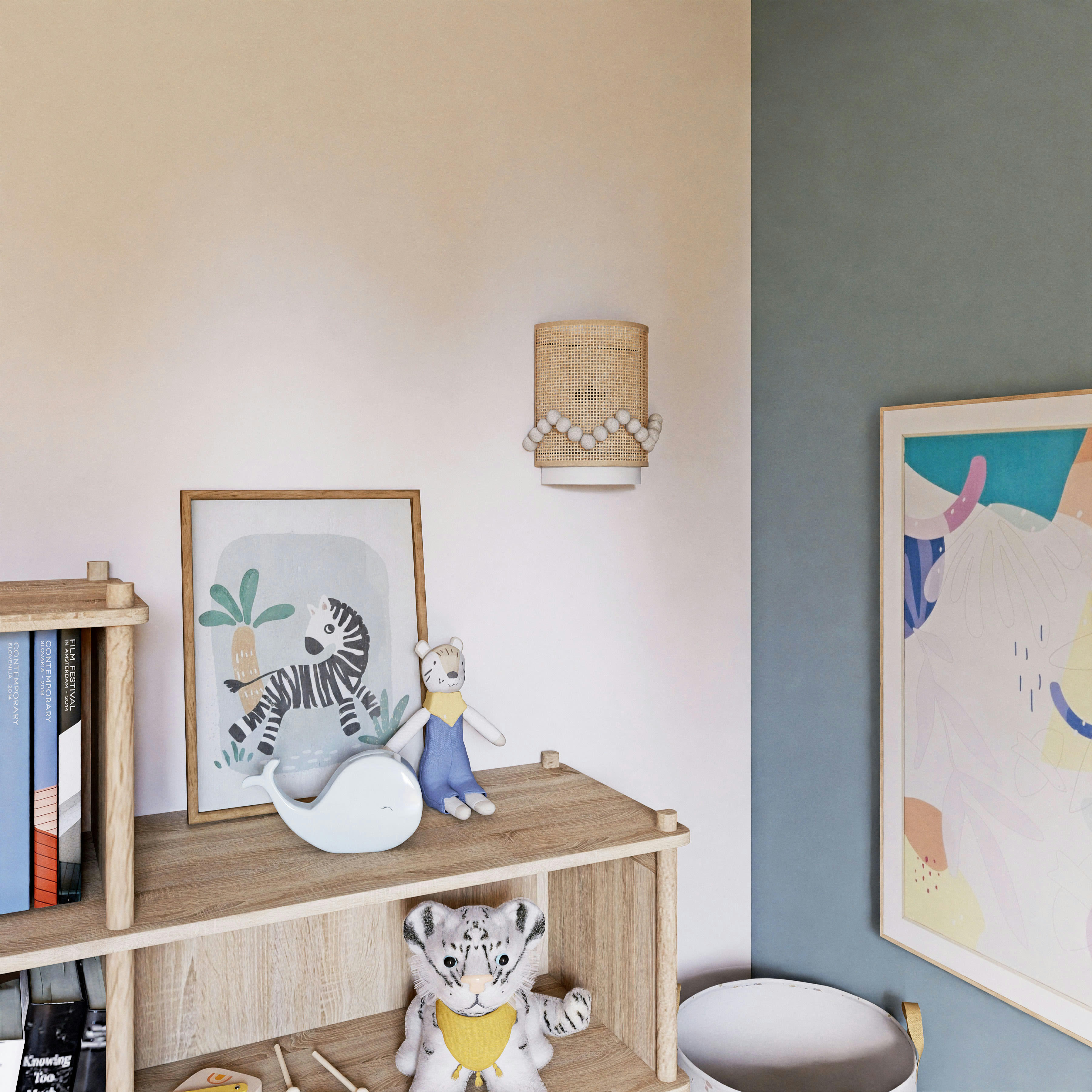 SAINT MALO - Tirelire baleine en céramique bleue