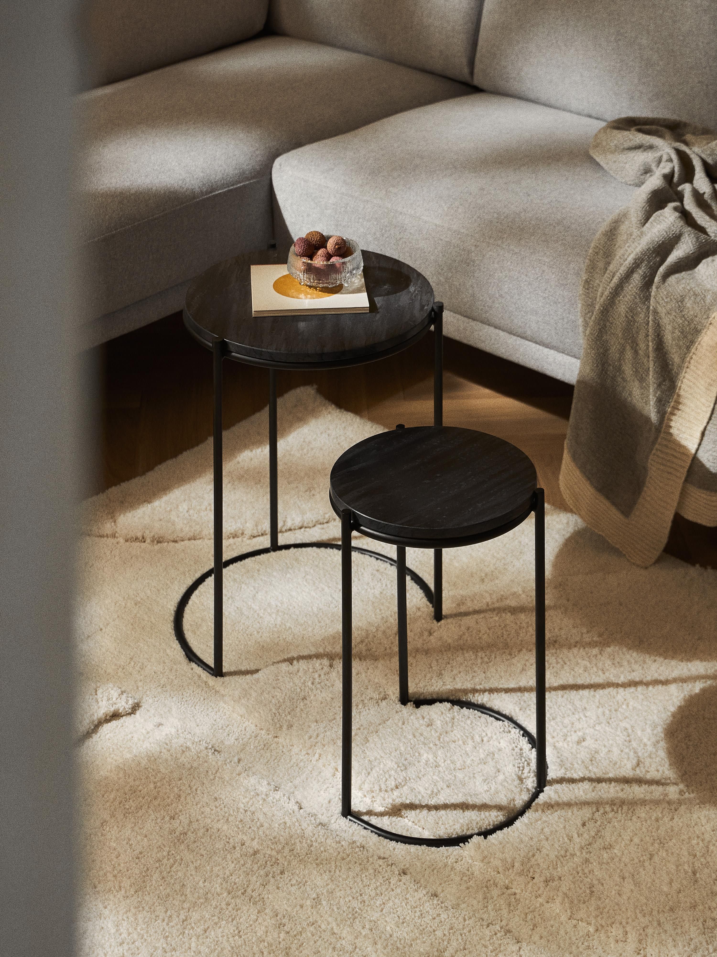 Marmor-Beistelltische Ella, 2er-Set