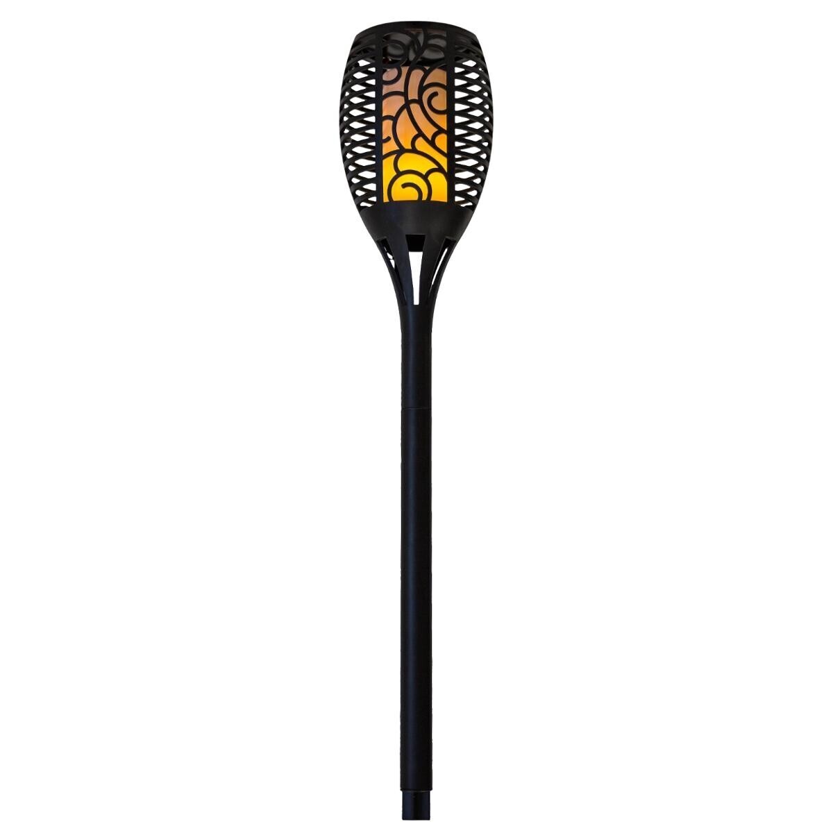 Solar torch "Lita" Black, H.78 cm