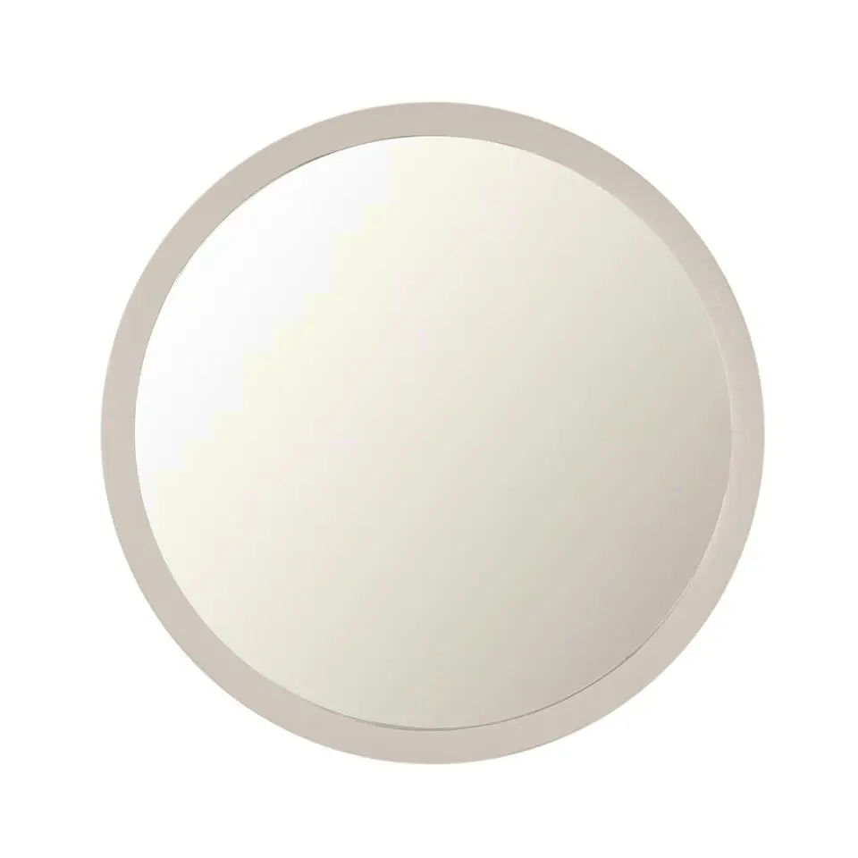 Spiegel Rond Zandkleur Hout - 80x3x80cm - Dide