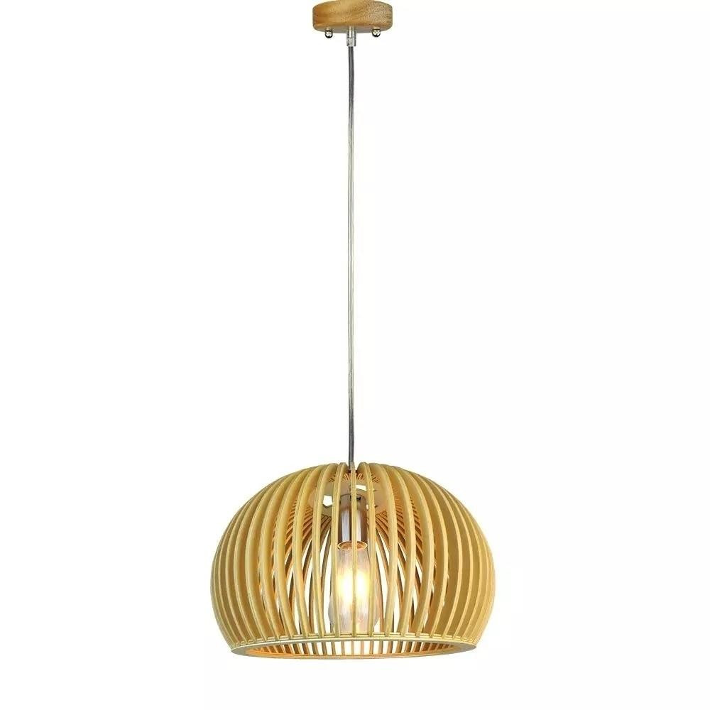 Lampa wisząca jasne drewno VT-3200 1xE27x60W wym: 120x33x33 cm V-TAC