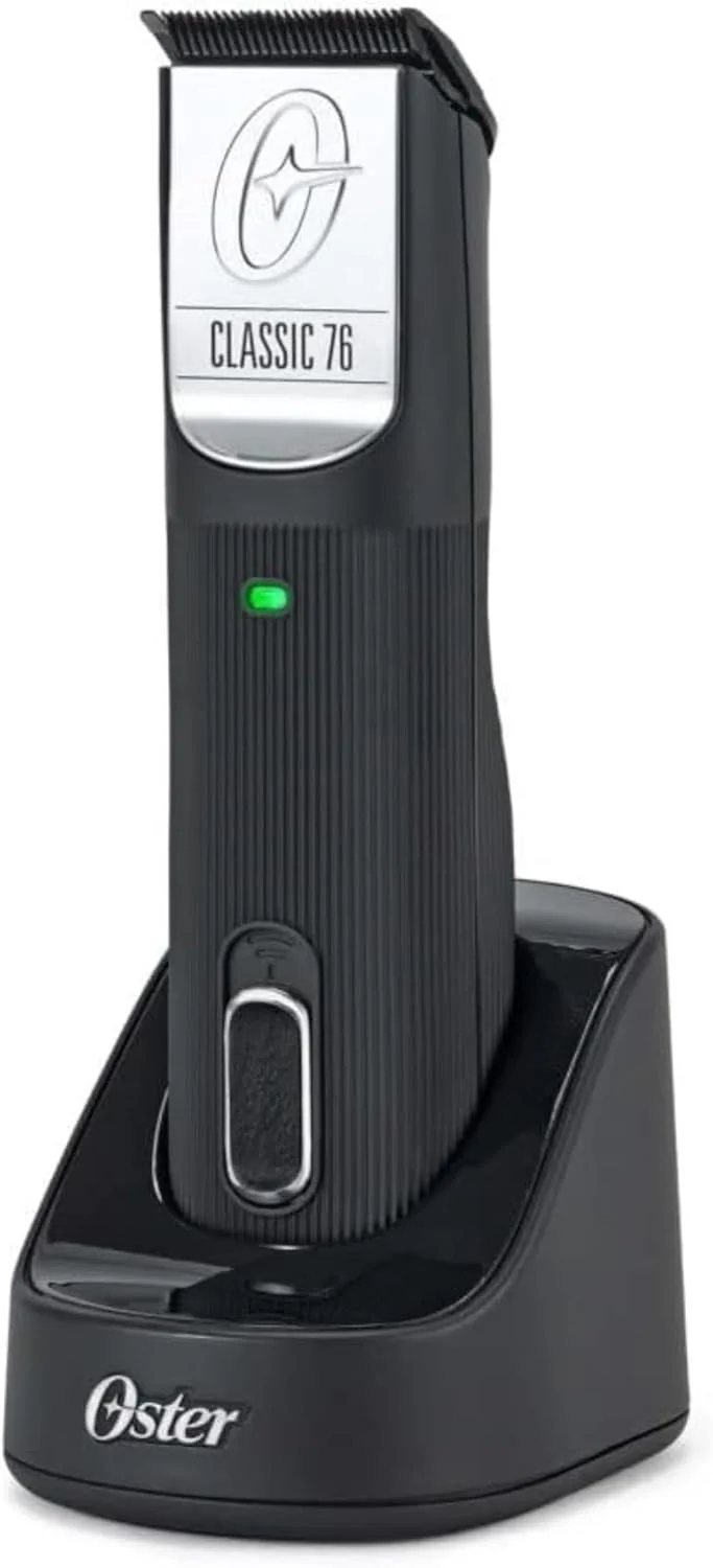 Professional Classic 76 Wireless Hair Clippers, Adjustable Speed, Black(Black/6 Piece Set)