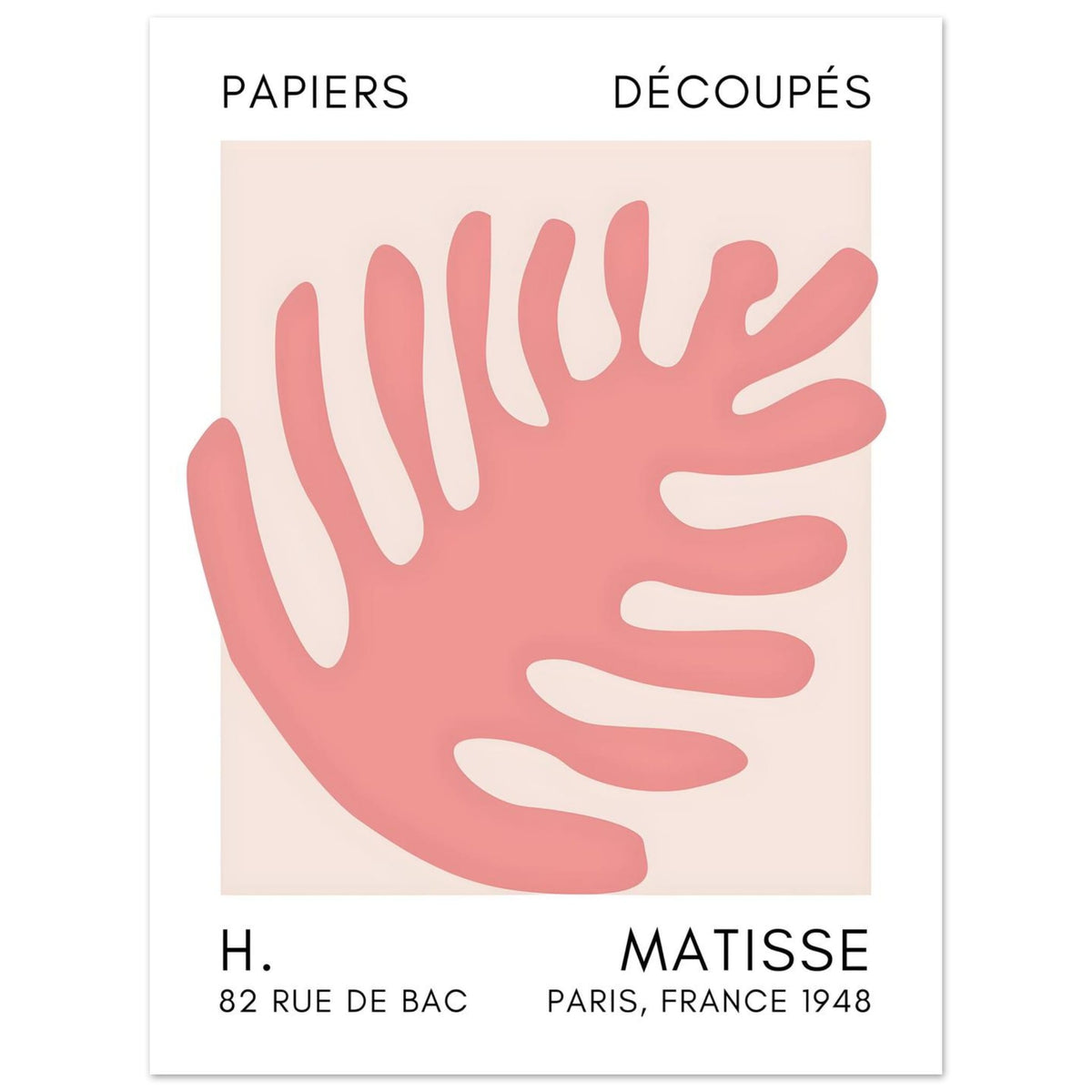 Artfulprints Poster Matisse – Coral bloom taupe  - 30x40 cm - Taupe