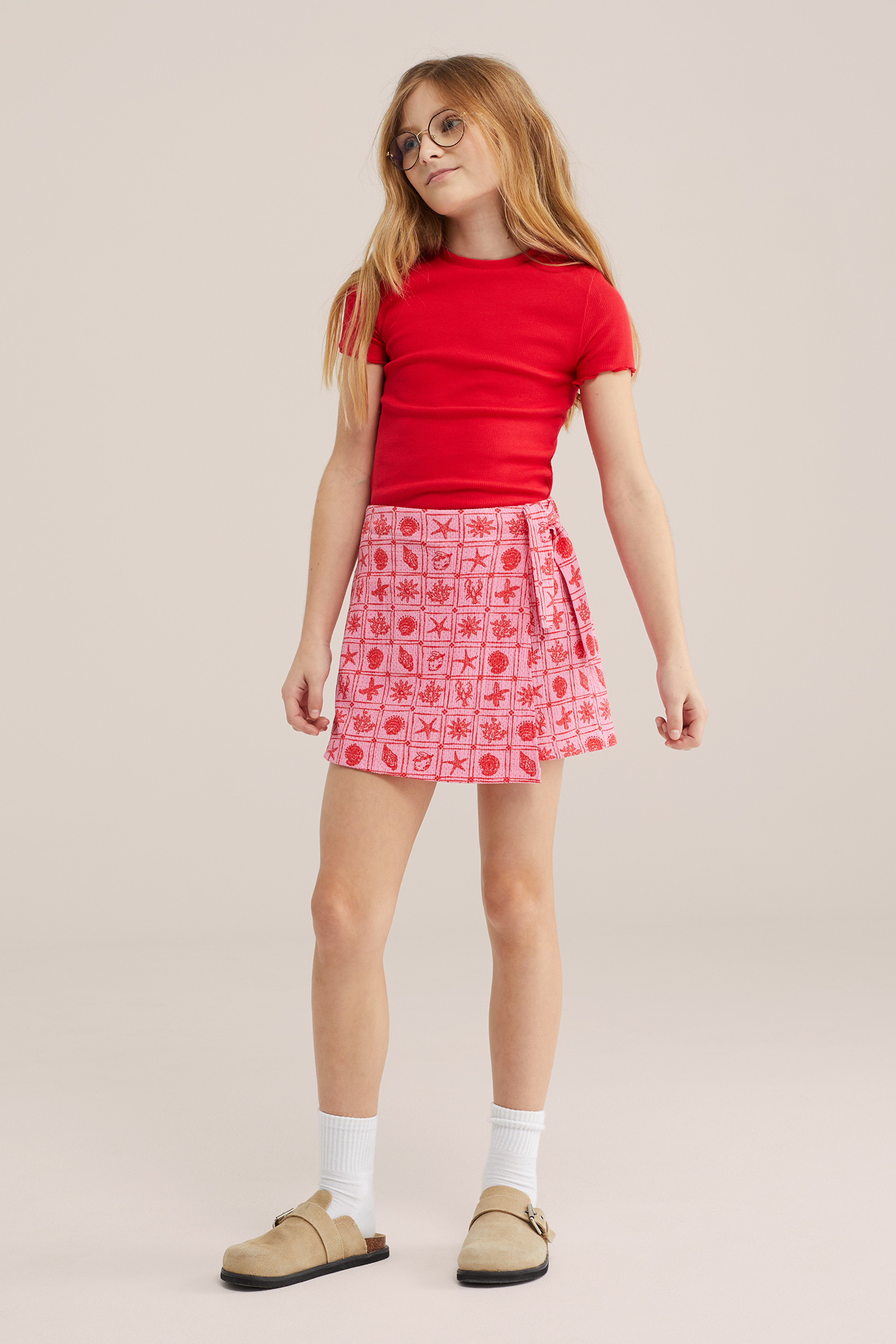 Meisjes skort met print