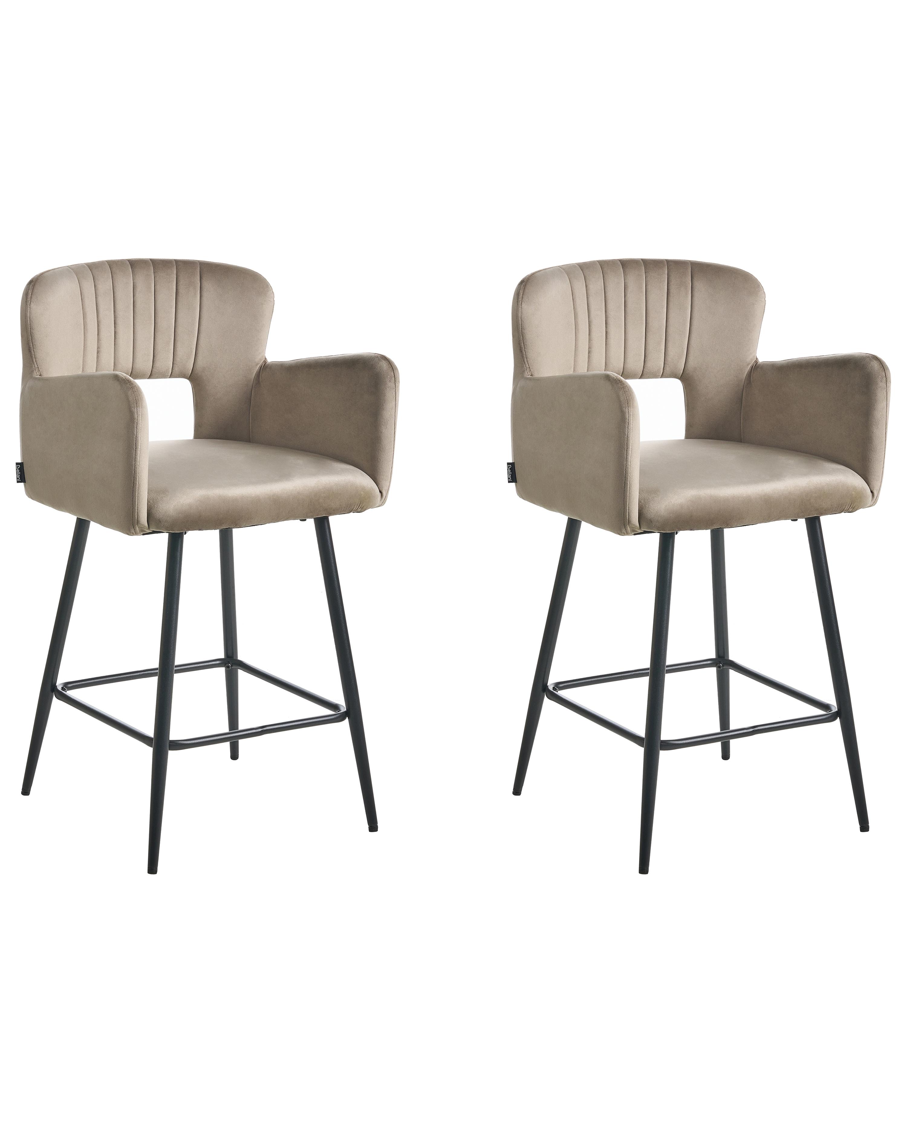 Desk Chair SANILAC II Velvet Taupe
