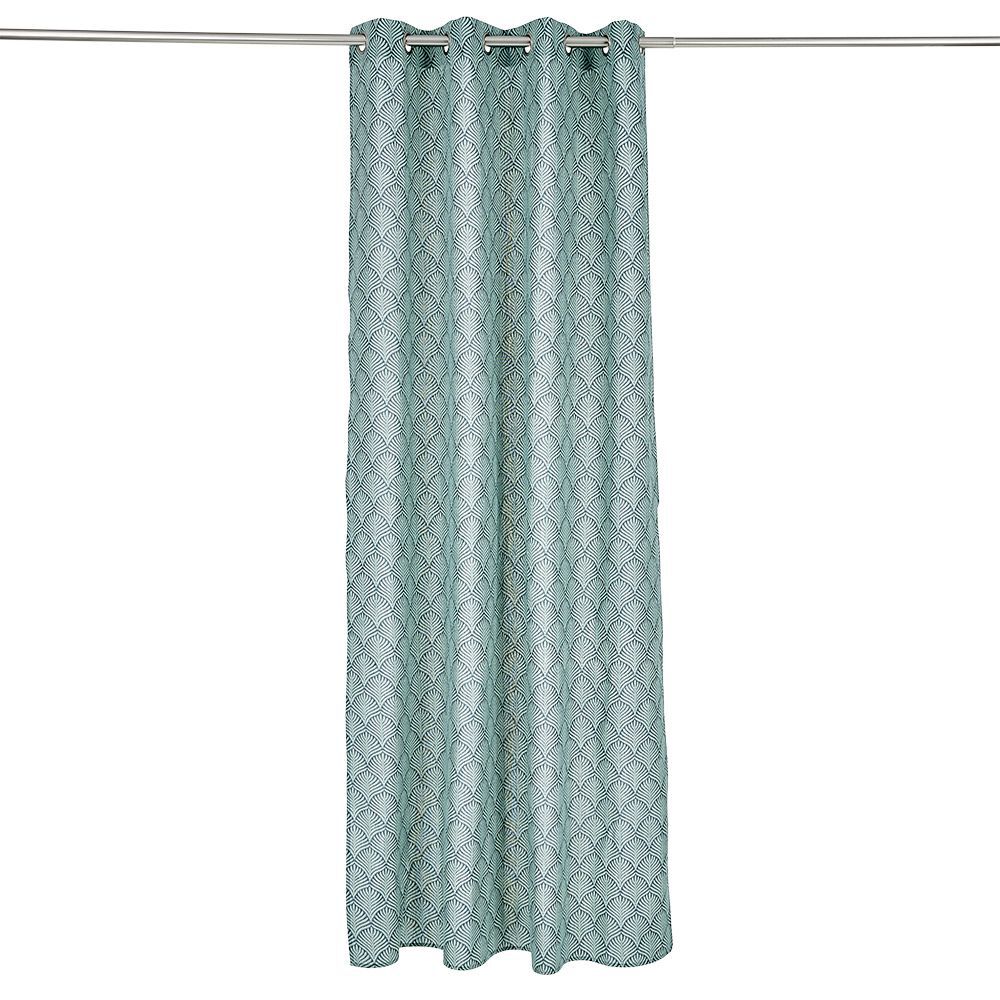 Rideau polycoton 140x240cm feuillage vert