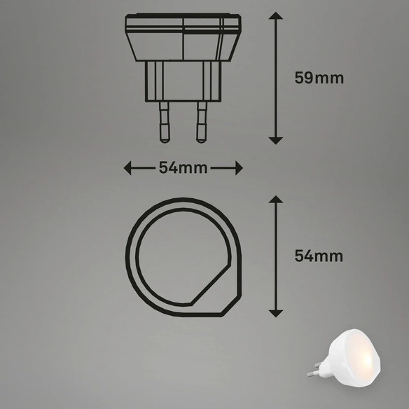 LED-Steckernachtlicht »QUIRI«, weiß, Höhe: 5,9 cm, inkl. Leuchtmittel