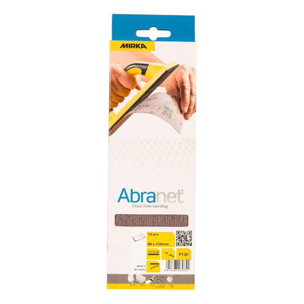 SLIPEREMSE MIRKA ABRANET 80X230MM P80 10-PAKK