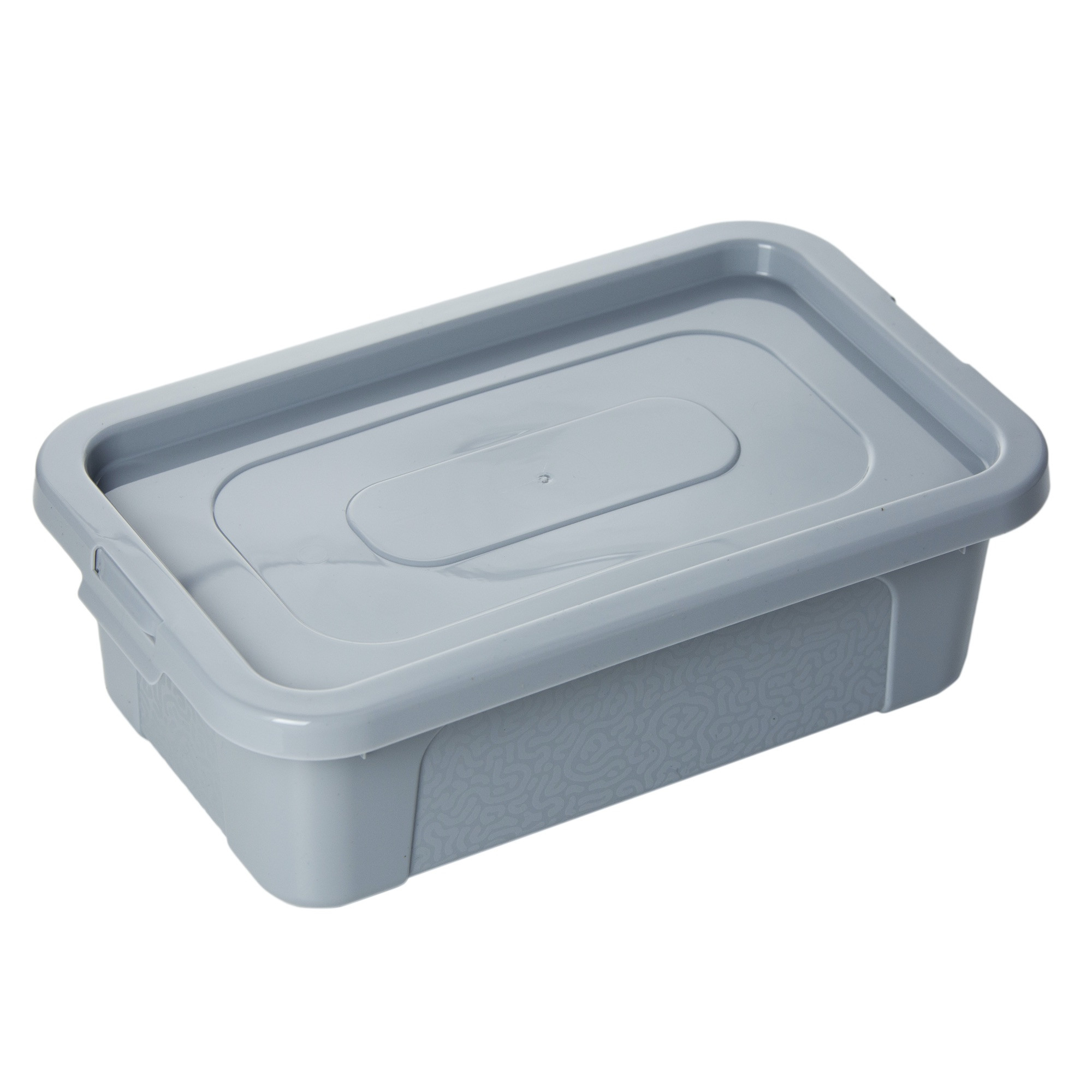 Pojemnik Pudło Plastikowe Z Pokrywą Zamykane 4,5 L Szary