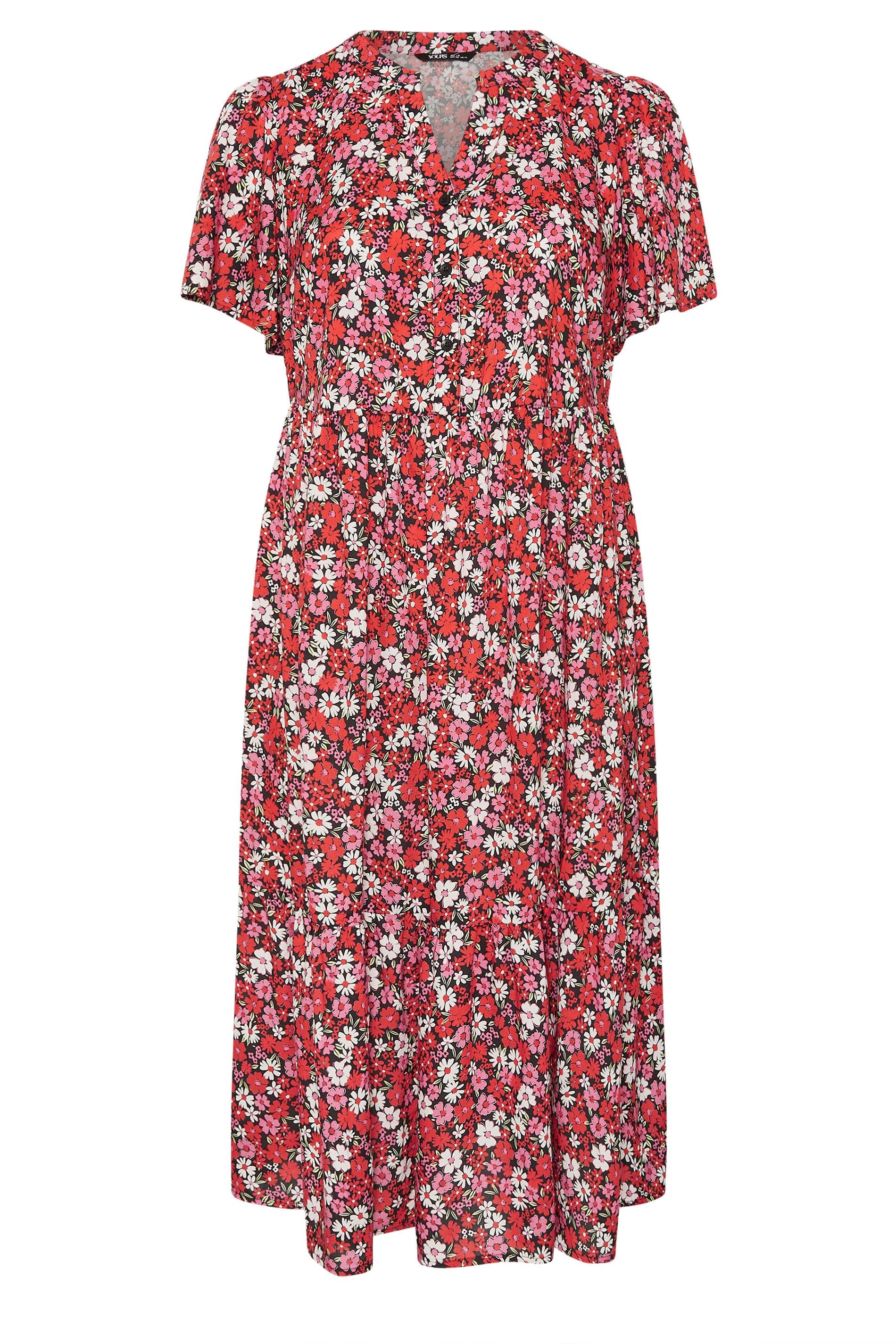 Yours Floral Placket Dress