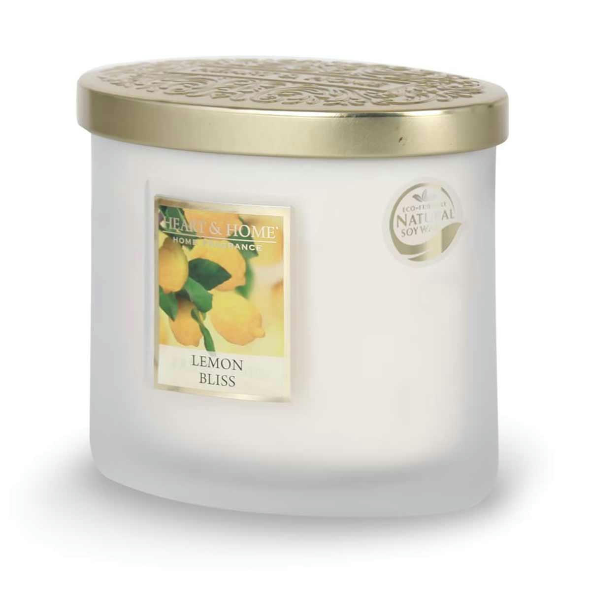 - Bougie ellipse 2 mèches citron d'amalfi