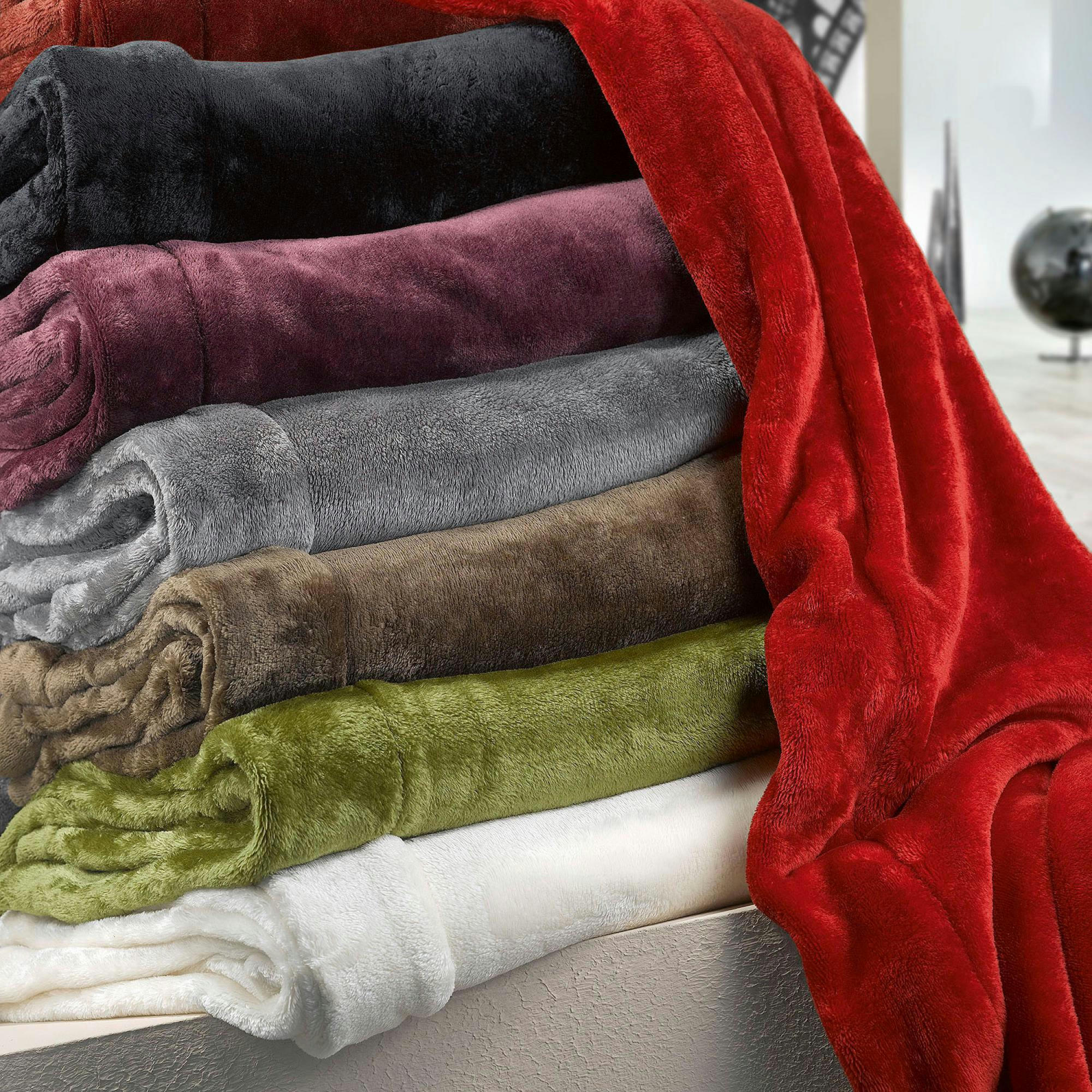 TENDER - Plaid  en polyester ombre 150 x 200