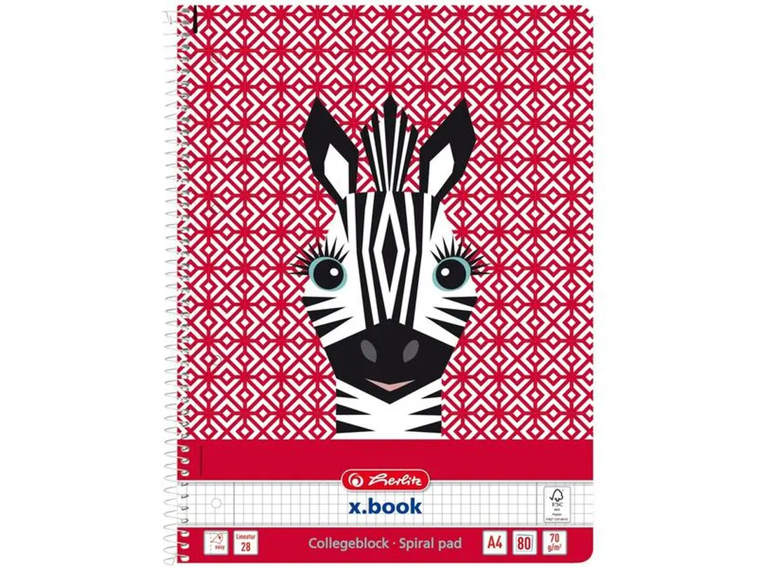 Schreibblock Cute Zebra