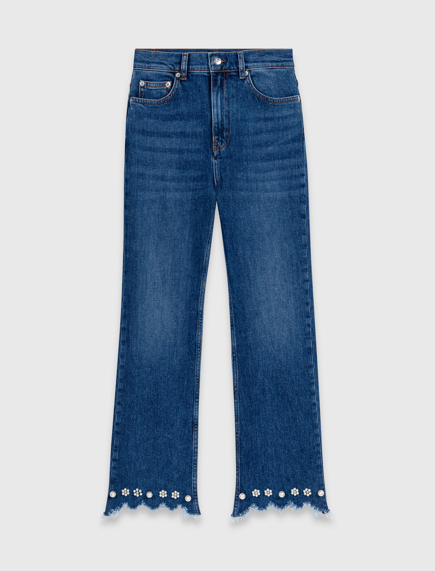 Jean bootcut avec perles