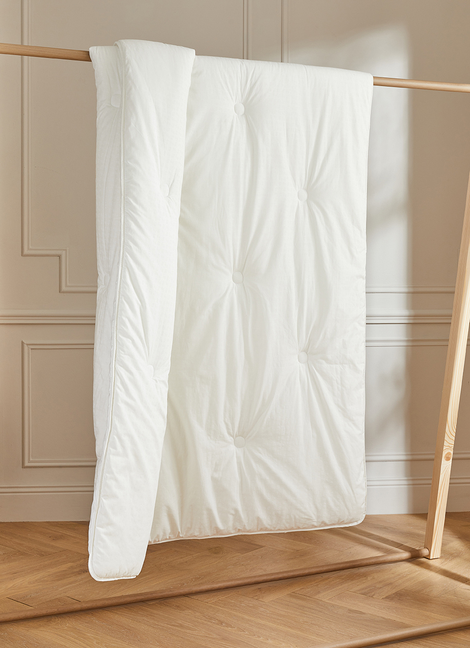 COUETTE DORMOFIL TRÈS CHAUDE EN PERCALE DE COTON ÉCRU