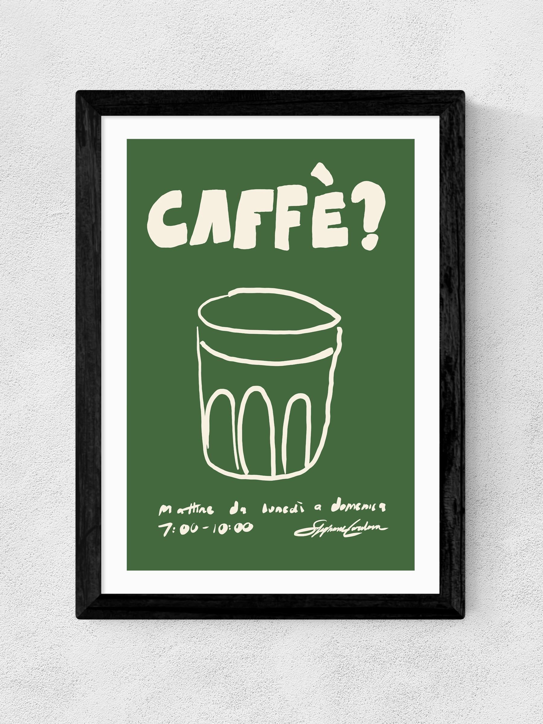 East End Prints Black Caffe Wall Art Print by Stephie Cardona