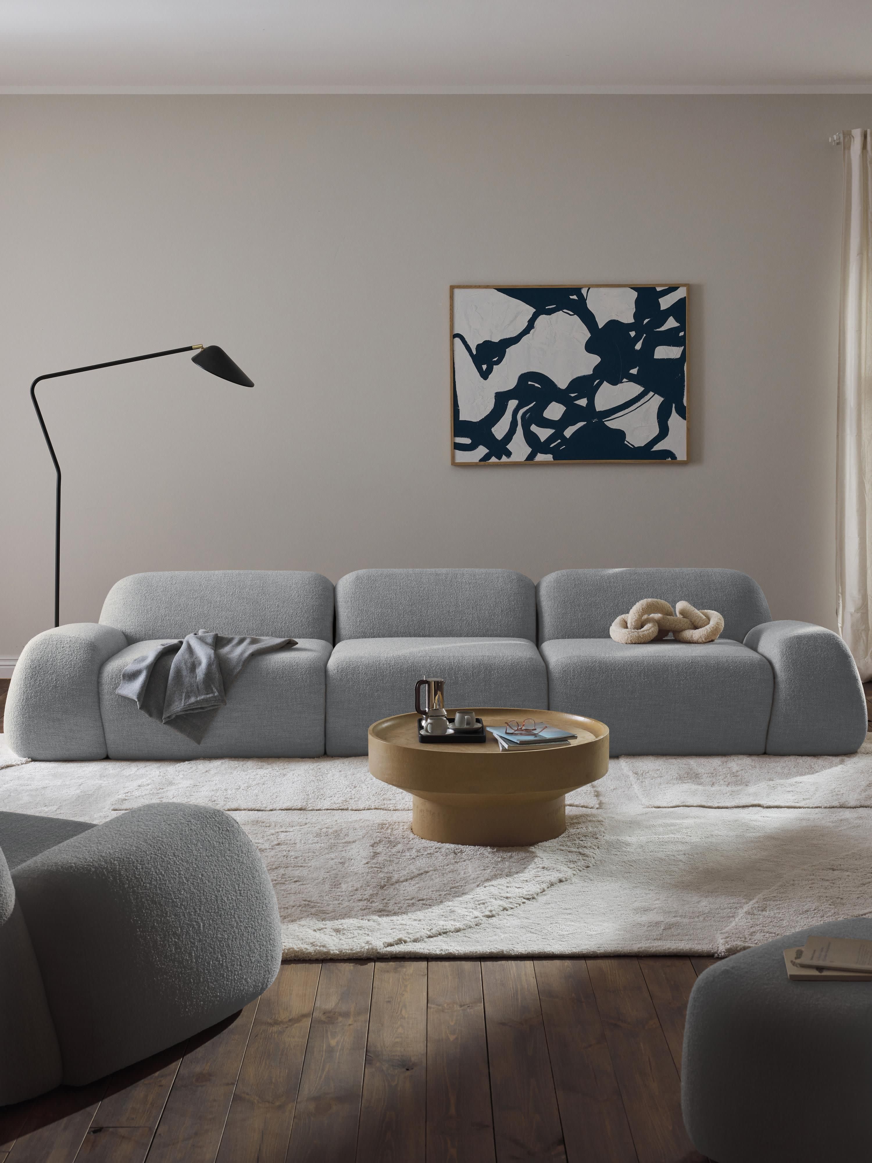 Modulares Bouclé-Sofa Wolke (4-Sitzer)