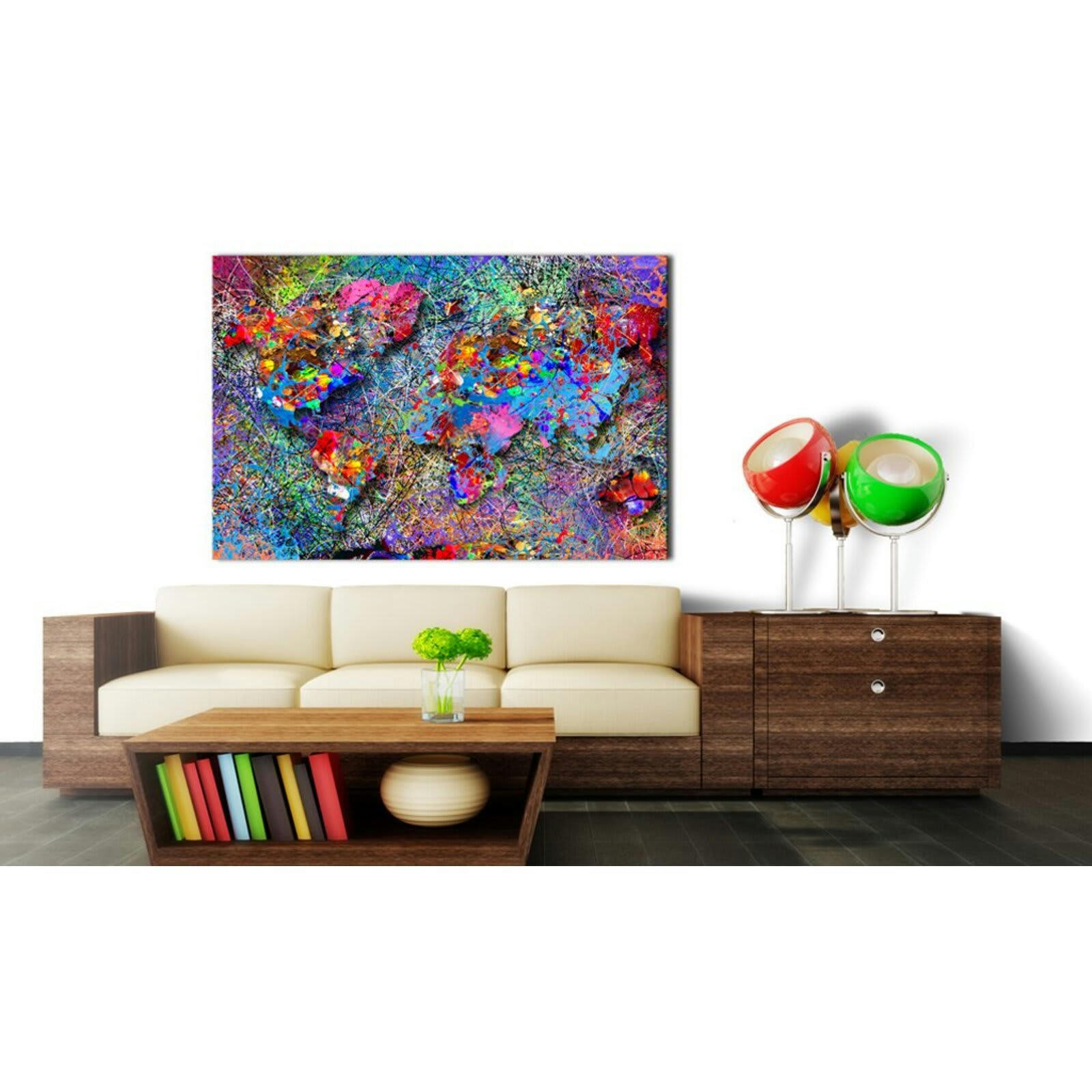 - Tableau carte jackson goberge inspiration 120 x 80 cm