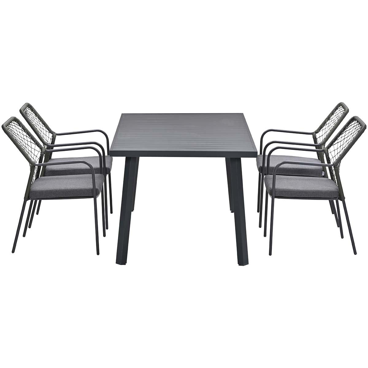 Garden Impressions Dido stoelen mosgroen 4 stuks   Terni tafel 160 cm