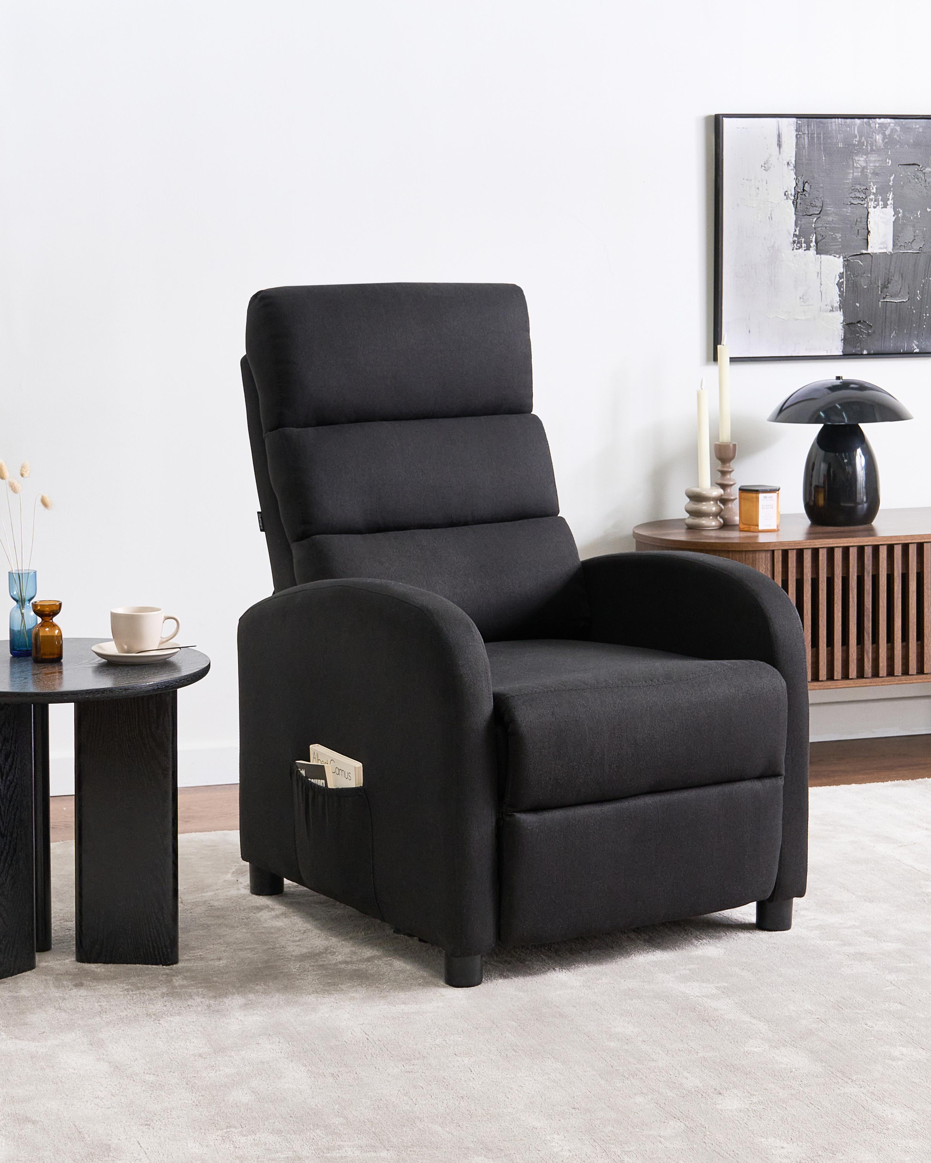 Recliner Chair OTUS Fabric Black