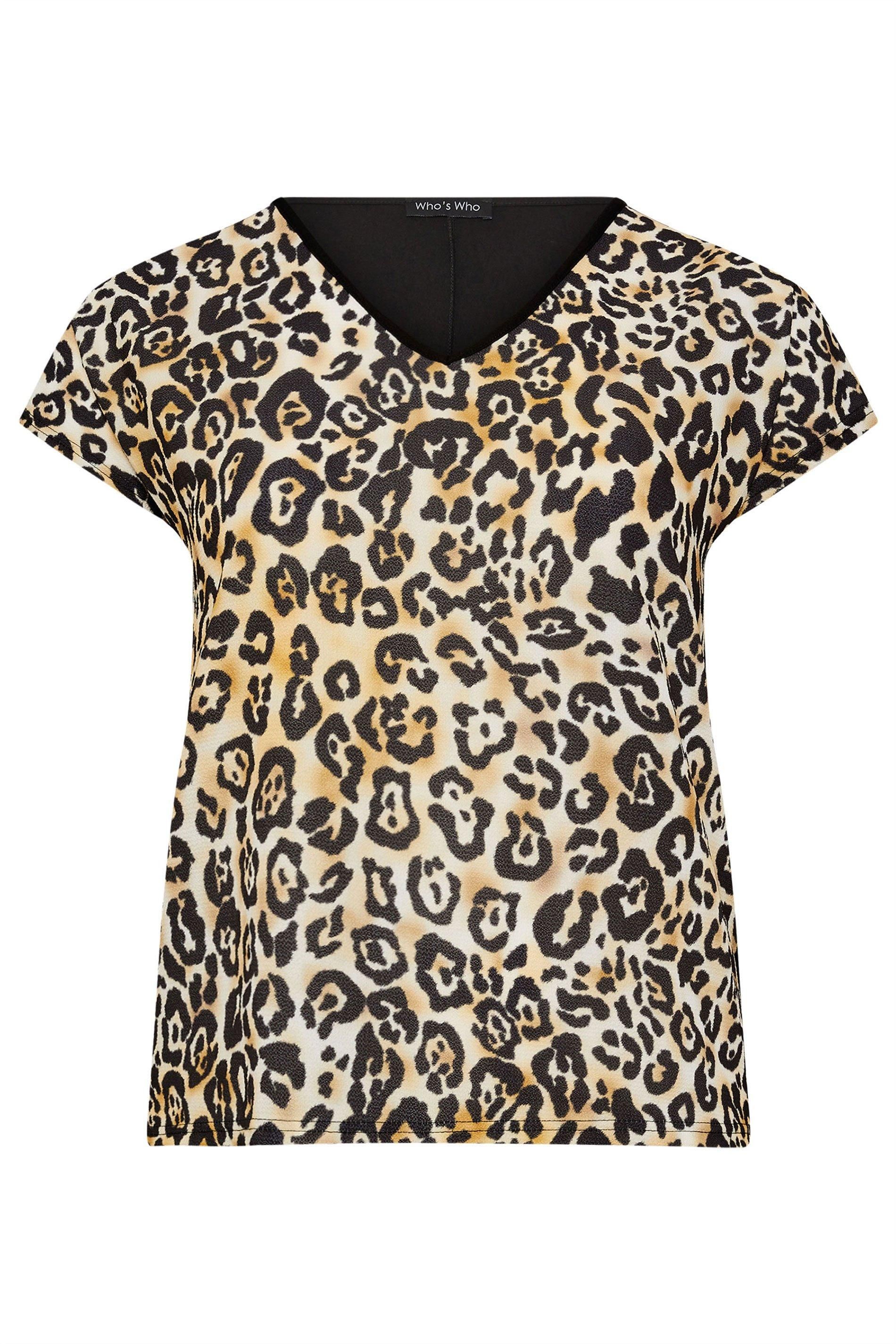 M&Co Petite Leopard Print Top