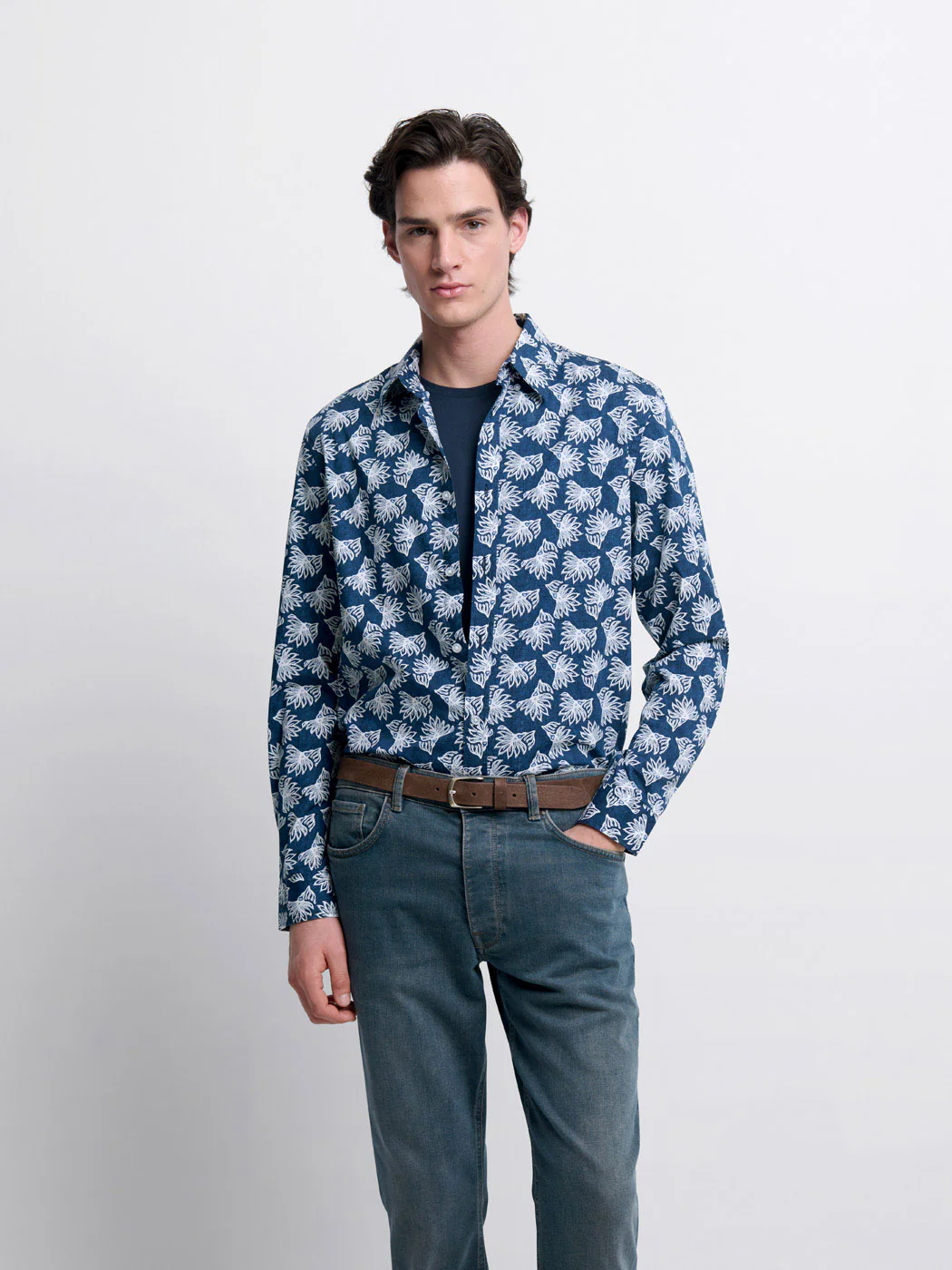 Chemise slim fleurie