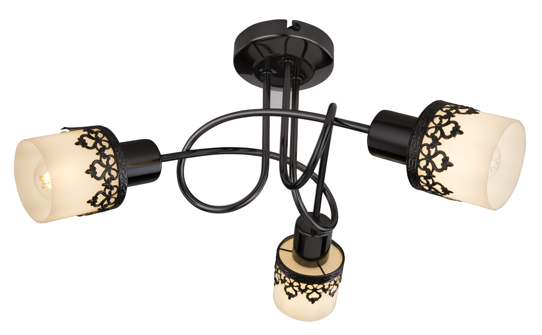Lampa sufitowa czarno-biała Lacey 3xE14x40W wym: 23x36,5x36,5 cm Rabalux