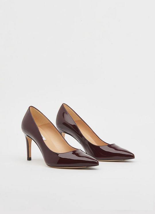 Floret Oxblood Patent Pointed Toe Courts